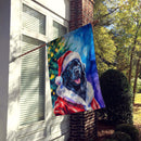 Black Newfoundland Christmas House Flag