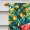 Black Newfoundland Christmas House Flag