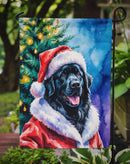 Black Newfoundland Christmas Garden Flag