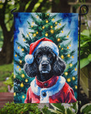 Black Poodle Christmas Garden Flag