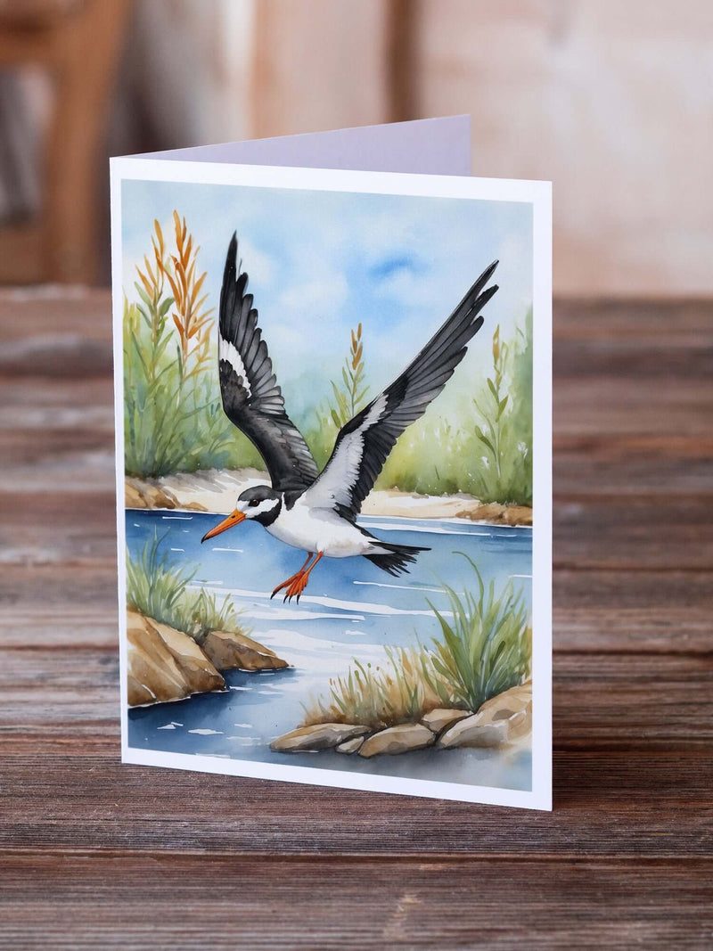 Black Skimmer Bird Greeting Cards Pack of 8