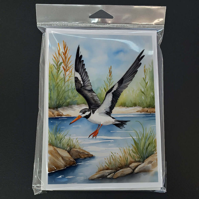 Black Skimmer Bird Greeting Cards Pack of 8