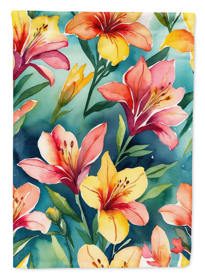 Alstroemerias Flowers Garden Flag