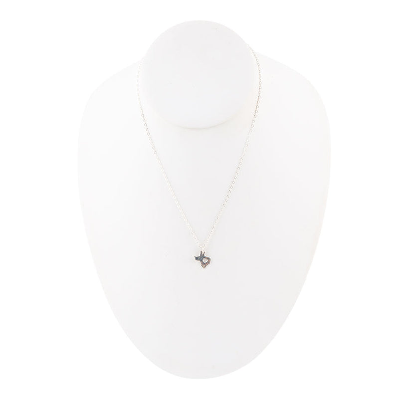 I Love Texas Silver Necklace