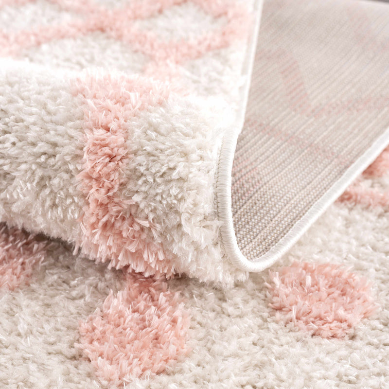 Darva Pink Plush Area Carpet