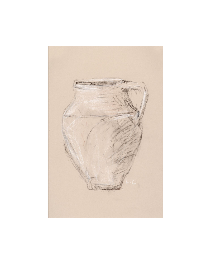 Vase Drawing Sepia