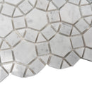 Cotton White 11x13 Polished Multi-shaped Bianco Carrara Marble Mosaic Tile (5 pack, 4.85 sq ft/case)