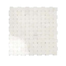 Cotton White 12x12 Polished Basketweave Marble Mosaic Tile (5 pack, 4.83 sq ft/case) - Sample