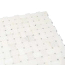 Eastern White Bianco Carrara 12x12 Polished Basketweave Marble Mosaic Tile (5 pack, 4.83 sq ft/case) by Apollo Tile