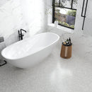 Eastern White Bianco Carrara 12x12 Polished Basketweave Marble Mosaic Tile (5 pack, 4.83 sq ft/case) by Apollo Tile