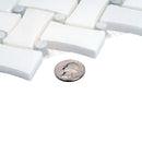 Eastern White Bianco Carrara 11x11 Polished Basketweave Marble Mosaic Tile (5 pack, 4.2 sq ft/case)