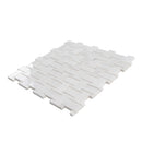 Pearl White 12x12 Polished Basketweave Marble Mosaic Tile (5 pack, 5 sq ft/case) - Sample