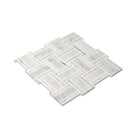 White Gray 12x12 Polished Basketweave Thassos Bianco Carrara Marble Mosaic Tile (5 pack, 4.83 sq ft/case)