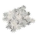 White Gray 11x12 Polished Multi-shaped Marble Mosaic Tile (5 pack, 4.46 sq ft/case) - Sample