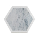 White Gray 12x12 Polished Hexagon Marble Mosaic Tile (5 pack, 4.3 sq ft/case) - Sample