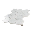 Cotton White 11x12 Polished Hexagon Marble Mosaic Tile (5 pack, 4.73 sq ft/case) - Sample