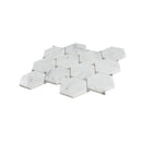 Cotton White 11x12 Polished Hexagon Marble Mosaic Tile (5 pack, 4.73 sq ft/case) - Sample