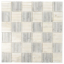 White Gray 12x12 Polished Brick Bianco Carrara Marble Mosaic Tile (5 pack, 5 sq ft/case)