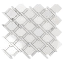 White 11x12 Polished Diamond Marble Mosaic Tile (5 pack, 4.66 sq ft/case)