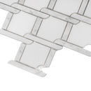 White 11x12 Polished Diamond Marble Mosaic Tile (5 pack, 4.66 sq ft/case)