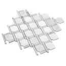 White 11x12 Polished Diamond Marble Mosaic Tile (5 pack, 4.66 sq ft/case)