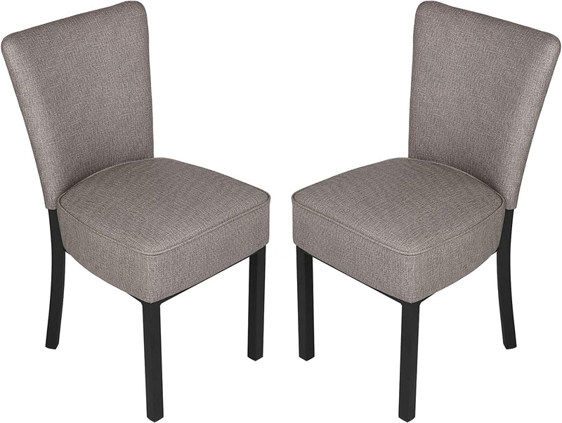 2 Set Kitchen Dining Chairs w/ Soft Cushion Modern Dining Room PU Leather Side Chairs