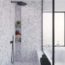 White Gray 11x11 Polished Marble Pebble Mosaic Tile (5 pack, 4.2 sq ft/case)