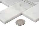 White 12x13 Polished Marble Mosaic Tile (5 pack, 5.28125 sq ft/case)