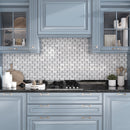 White 12x13 Polished Marble Mosaic Tile (5 pack, 5.28125 sq ft/case)