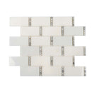 Eastern White, Bianco Carrara 12x13 Polished Brick Marble Mosaic Tile (5 pack, 5.28125 sq ft/case)