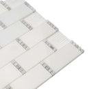 Eastern White, Bianco Carrara 12x13 Polished Brick Marble Mosaic Tile (5 pack, 5.28125 sq ft/case)