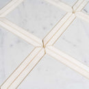 Bianco Carrara, Eastern White 12x12 Polished Brick Marble Mosaic Tile (5 pack, 5 sq ft/case)
