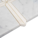 Bianco Carrara, Eastern White 12x12 Polished Brick Marble Mosaic Tile (5 pack, 5 sq ft/case)