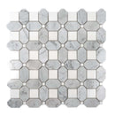 White Gray 12x12 Polished Multi-shaped Marble Mosaic Tile (5 pack, 5.17 sq ft/case) - Sample