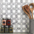 White Gray 12x12 Polished Multi-shaped Marble Mosaic Tile (5 pack, 5.17 sq ft/case) - Sample