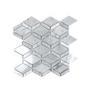 Pearl White 12x12 Polished Diamond Bianco Carrara Marble Mosaic Tile (5 pack, 4.59 sq ft/case)
