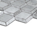 Pearl White 12x12 Polished Diamond Marble Mosaic Tile (5 pack, 4.59 sq ft/case) - Sample