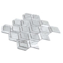 Pearl White 12x12 Polished Diamond Bianco Carrara Marble Mosaic Tile (5 pack, 4.59 sq ft/case)