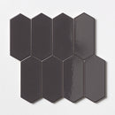 Coffee Glossy Picket Ceramic Tile