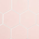 Blush Glossy Hexagon  Ceramic Tile