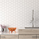 Blanco Real Glossy Hexagon  Ceramic Tile