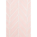 Blush Glossy Chevron Ceramic Tile