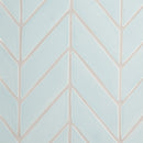 Seafoam Glossy Chevron Ceramic Tile