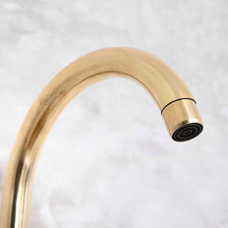 Elegant Unlacquered Brass Single-Hole Basin Faucet - BRASSMA