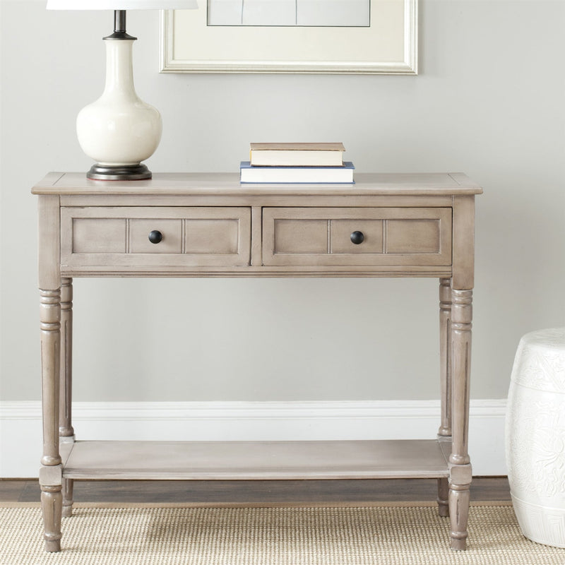 Console Accent Table Traditional Style Sofa Table in Distressed Cream, photo 3 of 3
