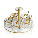 Ornate Garden Swivel Dip Dish (5 Dishes) by Feldart