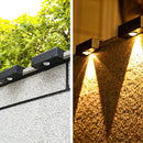 4-Pack Oudoor Solar Powered Deck Lights Wall Lamp by EP Designlab LLC