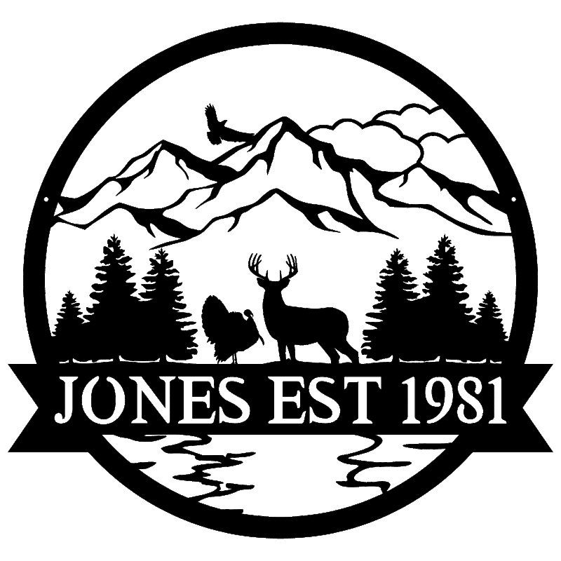 Deer & Turkey Outdoor Monogram