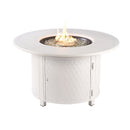 Aluminum 44-in Round Propane Fire Table with Beads, Covers and Lid