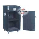 Rackmount Studio Mixer Flight Road Case By GRIFFIN - 25U Mount Space Ultimate Pro-Audio Amp Cabinet Travel Trunk For Music Gear Recording Equipment